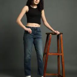 Women 724 Lightly Washed High-Rise Slim Straight Fit Blue Jeans-image-16