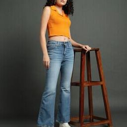 levi's Women 726 Lightly Washed High-Rise Flared Jeans-picture-34