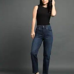 Women 724 Lightly Washed High-Rise Slim Straight Fit Jeans-image-85