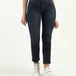 Women 724 Lightly Washed High-Rise Slim Straight Fit Jeans-image-31