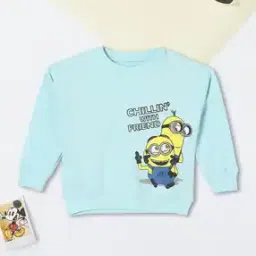 Boys Minions Printed Sweatshirt-3