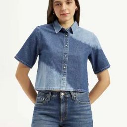 Women Colourblock Regular Fit Cotton Shirt-image-24