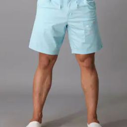 Men Slim Fit Denim Shorts with Insert Pockets-picture-53