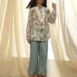 Women Straight Fit Palazzos with Elasticated Waist-picture-7