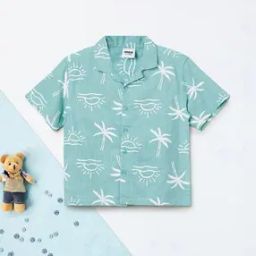 Boys Tropical Print Stylised Fit Shirt-32