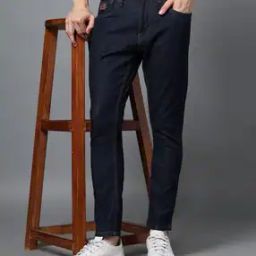 Men Henry Lightly Washed Skinny Fit Cropped Jeans-image-24