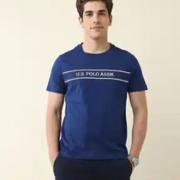 Men Brand Print Slim Fit Crew-Neck T-Shirt-image-32