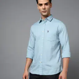 Men Tailored Fit Shirt with Patch Pocket-image-56