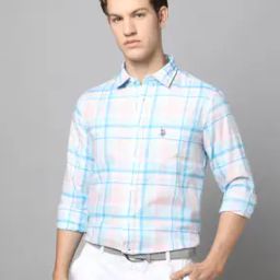 Men Checked Tailored Fit Shirt with Patch Pocket-image-75