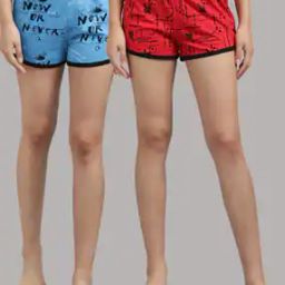 Pack of 2 Printed Hot Pants-image-22