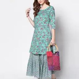 Women Floral Print Straight Kurti-picture-45