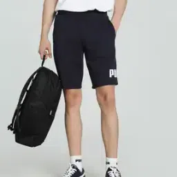 Men Big No. 1 Logo 10" Regular Fit Knit Shorts-picture-11