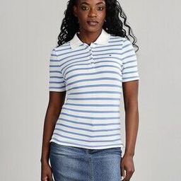 tommy hilfiger Women 1985 Striped Slim Fit Pique Polo T-Shirt-picture-28