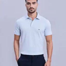 Men Slim Fit Polo T-Shirt with Logo Embroidered-image-4