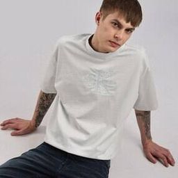 Men Hero Monologo Embroidered 16s Realxed Fit Crew-Neck T-Shirt-image-7