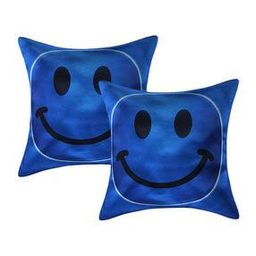 Set of 2 Smiley Design Cushion Covers 16" x 16"-image-53