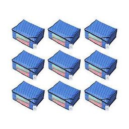 Set of 9 Polka-Dot Print Saree Storage Organisers-image-22