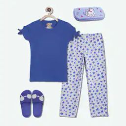 Geometric Print Pyjamas with T-Shirt-picture-17
