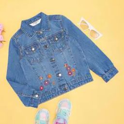 Girls Embroidered Harrington Jacket with Flap Pockets-28