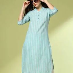 Women Striped Straight Kurta-image-97