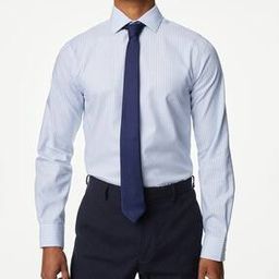 marks & spencer Men Striped Regular Fit Non-Iron Pure Cotton Shirt-picture-22