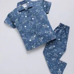 nauti kidz Boys Cartoon Nightsuit Set-picture-0