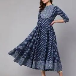 Floral Print Flared Kurta-picture-29