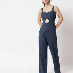 orchid blues Jumpsuit with Front Button Closure-picture-9