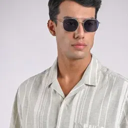 Unisex UV Protected Hexagonal Sunglasses -JJ S12803-image-33