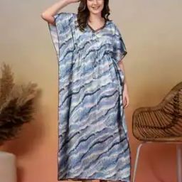 Women Printed Kaftan with Tie-Up-image-99
