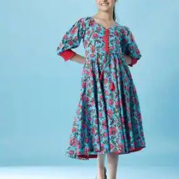 Floral Print Fit & Flare Dress-image-28
