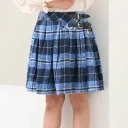 Girls Checked Flared Skirt-picture-27