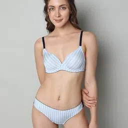 vero moda Striped Lightly-Padded T-Shirt Bra-picture-14