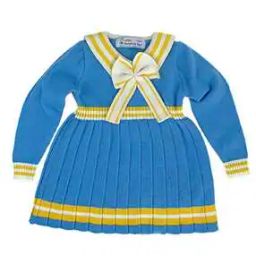 Girls Colour-block Sweater Dress-picture-33