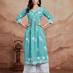 Women Embroidery A-line Kurta-image-17