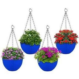 Set of 4 Plastic Hanging Flower Pots-9