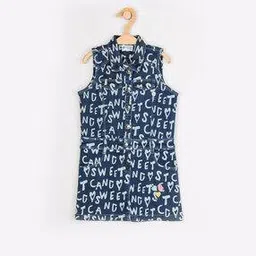 Printed Sleeveless A-line Dress-image-18