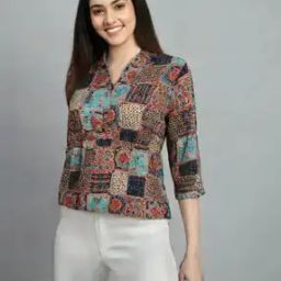 Women Printed Regular Fit Top-image-8