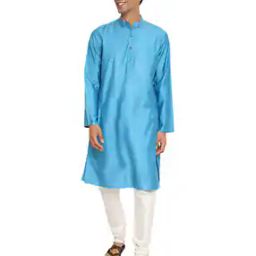 Long Kurta with Band Collar-image-100