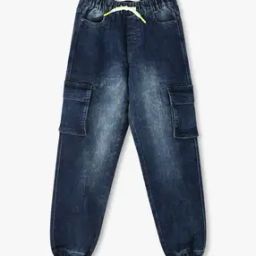 Boys Lightly Washed Cargo Jogger Jeans-picture-22