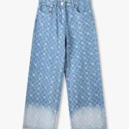 Girls Printed Wide-Leg Jeans-image-75