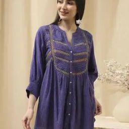 Women Printed Straight Short Kurta-image-6