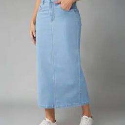 Women Straight Skirt with Back Slit-picture-28