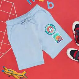 Regular Fit Flat Front Graphic Print Shorts with Drawstrings-image-6
