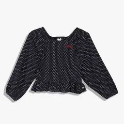 tommy hilfiger Girls Star Print Regular Fit Peplum Top-picture-49