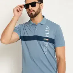 alpha tribe Men Colour-Block Regular Fit Polo T-Shirt-picture-13