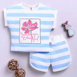 Infants Floral Print T-Shirt & Shorts Set-picture-15