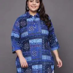 Women Paisley Print Straight Kurti-image-52