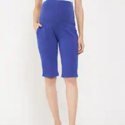 Knee-Length Maternity Shorts-image-50