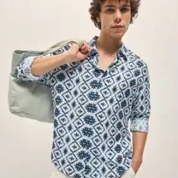 Men Self-design Relaxed Fit Shirt-image-23